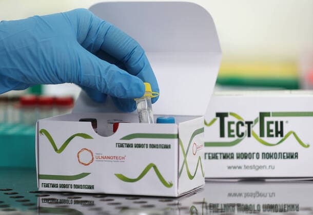 ULYANOVSK, RUSSIA - MARCH 20, 2020: An employee at the TestGene company developing and manufacturing molecular genetics test kits. Yegor Aleyev TASS  TS0D2E25