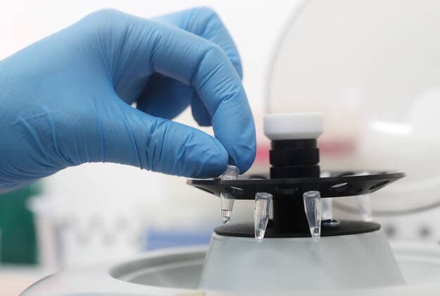 ULYANOVSK, RUSSIA - MARCH 20, 2020: An employee at the TestGene company developing and manufacturing molecular genetics test kits. Yegor Aleyev TASS  TS0D2E29
