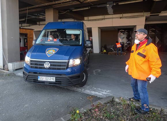 Improvised hospital for patients - Zagreb, Croatia 20.03.2020., Zagreb, Croatia - The National Civil Protection Headquarters is installing beds for patients with the coronavirus in the Arena Center. MarkoxPrpic PIXSELL