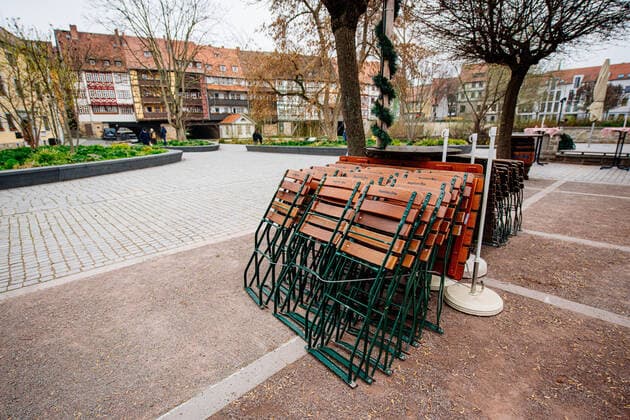 Erfurt , 20.03.2020 , Coronavirus in Erfurt , Erfurt schließt Verkaufsstellen und Restaurants zur Eindämmung des Coronavirus Bild: Erfurt schließt Verkaufsstellen und Restaurants zur Eindämmung des Coronavirus