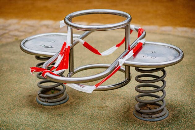 Erfurt , 20.03.2020 , Coronavirus in Erfurt , Erfurt schließt Verkaufsstellen und Restaurants zur Eindämmung des Coronavirus Bild: Erfurt schließt Spielplätze zur Eindämmung des Coronavirus