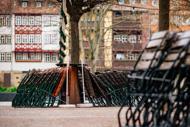 Erfurt , 20.03.2020 , Coronavirus in Erfurt , Erfurt schließt Verkaufsstellen und Restaurants zur Eindämmung des Coronavirus Bild: Erfurt schließt Verkaufsstellen und Restaurants zur Eindämmung des Coronavirus