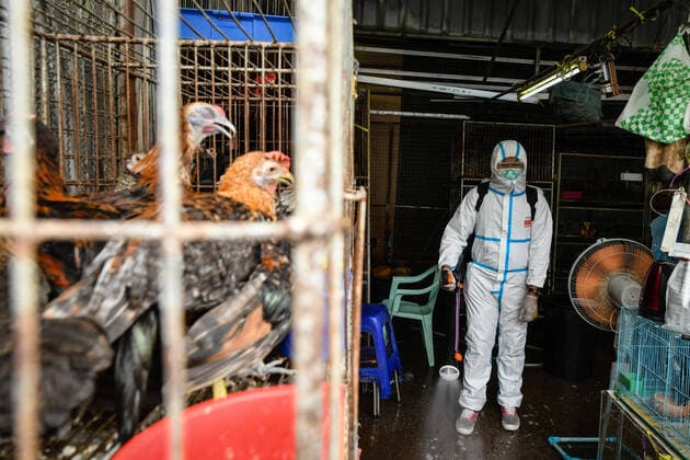 March 20, 2020, Bangkok, Thailand: A worker dressed in a protective suite sprays disinfectants as a preventive measure against the spread of Coronavirus at the Chatuchak Weekend Market in Bangkok..Thailand has so far reported 322 cases of COVID-19 coronavirus with most of the cases reported in the Capital city of Bangkok. Bangkok Thailand - ZUMAs197 20200320_zaa_s197_022 Copyright: xAmpholxThongmueangluangx