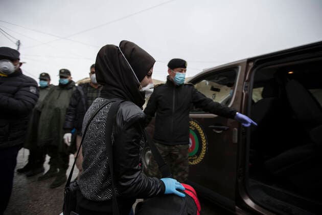March 20, 2020, Beit Jala, West Bank: Recovered Palestinian released from quarantine at Angles Hotel, at end of the quarantine after 14 days. Beit Jala West Bank - ZUMAb133 20200320_zap_b133_016 Copyright: xMustafaxBaderx
