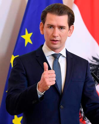 Wien 20.03.2020, Bundeskanzleramt, Wien, AUT, Akutelle Entwicklungen zur Coronaerkrankung in Oesterreich, Pressekonferenz, Aktuelle Massnahmen, im Bild Bundeskanzler Sebastian Kurz (OeVP) Bundeskanzler Sebastian Kurz (OeVP) during a press conference on the subject Current measures, of Austrian Goverment about the Coronavirus Pandemie at the Bundeskanzleramt in Wien, Austria on 2020 03 20.