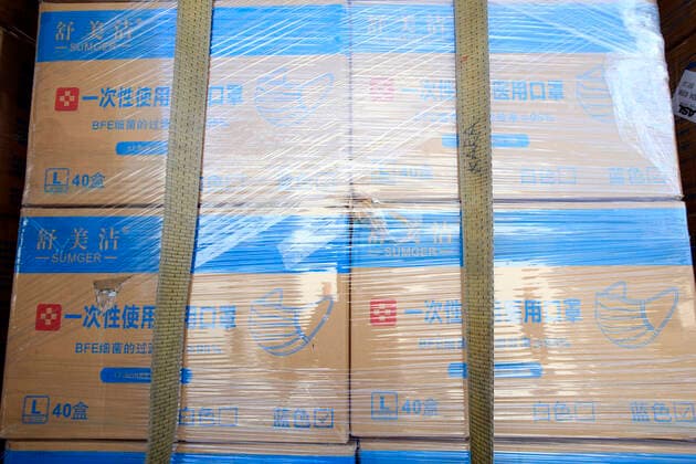 UEFA President Alexander Ceferin donated protective masks to Slovenia 20.03.2020., - Ljubljana, Slovenia - Shipment of 300,000 protective masks from China has arrived in Ljubljana. This shipment was donated to Slovenia by UEFA President Alexander Ceferin thanks to a friendship with Alibaba s founder Jack Ma. BorutxZivulovic FAxBobo PIXSELL