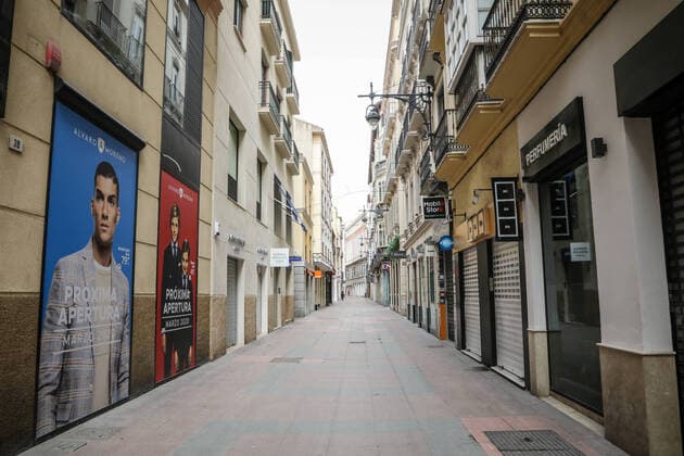 March 20, 2020: March 20, 2020 (Malaga) Streets, squares, monuments, port, deserted roads throughout the city of Malaga with the Coronavirus State alarm. - ZUMAc161 20200320_zap_c161_047 Copyright: xLorenzoxCarnerox