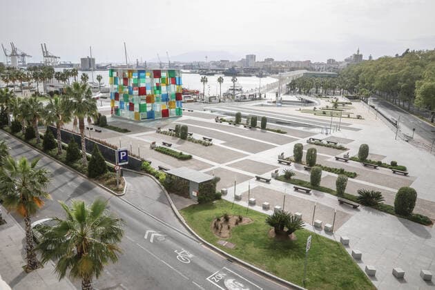 March 20, 2020: March 20, 2020 (Malaga) Streets, squares, monuments, port, deserted roads throughout the city of Malaga with the Coronavirus State alarm. - ZUMAc161 20200320_zap_c161_065 Copyright: xLorenzoxCarnerox