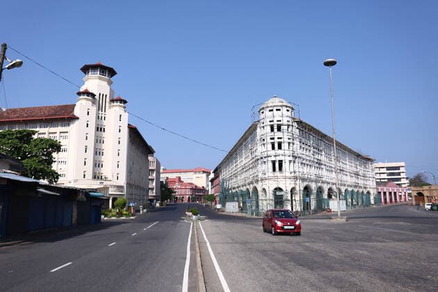 March 21, 2020, Colombo, Sri Lanka: A view of an empty street is seen after the authorities announced a weekend curfew in a country as a preventive measure against the spread of the COVID-19 novel coronavirus, in Colombo March 21, 2020. Colombo Sri Lanka - ZUMAd152 20200321_znp_d152_004 Copyright: xPradeepxDambaragex