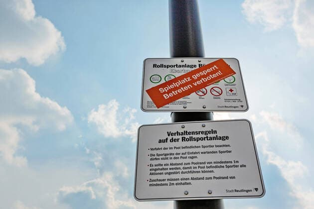 Zentrum Coronavirus Reutlinegn 20.03.2020, Coronavirus Reutlinegn 20.03.2020, Spielplatz gesperrt Copyright: xEibner-Pressefoto DimitrixDrofitx EP_ddh