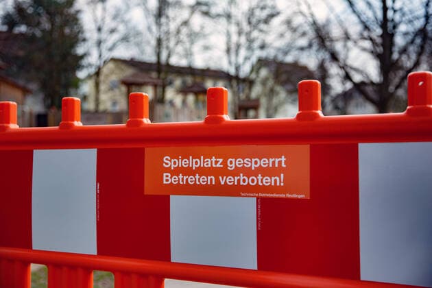Zentrum Coronavirus Reutlinegn 20.03.2020, Coronavirus Reutlinegn 20.03.2020, Spielplatz gesperrt Copyright: xEibner-Pressefoto DimitrixDrofitx EP_ddh