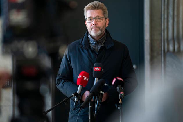 Overborgmester Frank Jensen og politidirektoer Anne Toennes informerer om coronasituationen og nye tiltag i forbindelse med haandhaevelse af forsamlingsforbuddet ved Politigaarden i Koebenhavn, loerdag den 21. marts 2020. , Copyright: MartinxSylvestx spdk20200321-121245-L