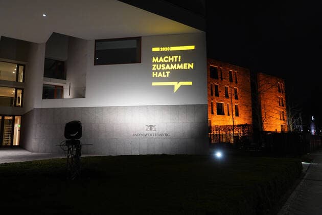 20.03.2020,Berlin,Deutschland,GER, Landesvertretung Baden-Württemberg, Macht! Zusammen Halt!