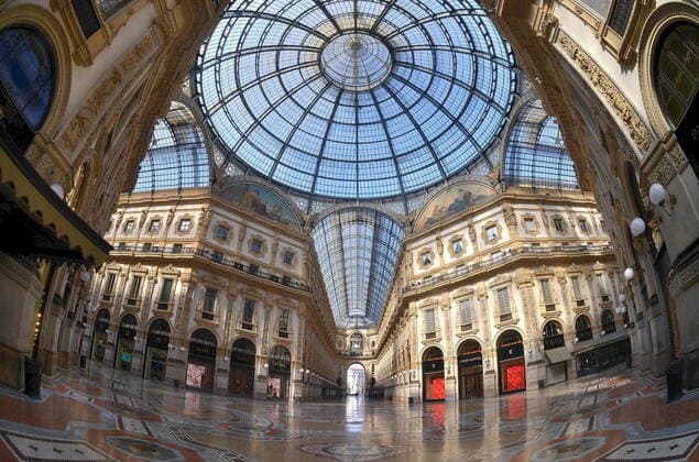 Milan, Images at the time of Coronavirus, Galleria Vittorio Emanuele Deserta Saturday at 13.00 (Maurizio Maule Fotogramma, Milan - 2020-03-21) p.s. la foto e utilizzabile nel rispetto del contesto in cui e stata scattata, e senza intento diffamatorio del decoro delle persone rappresentate  Copyright: xMaurizioxMaulex xFOTOGRAMMAx