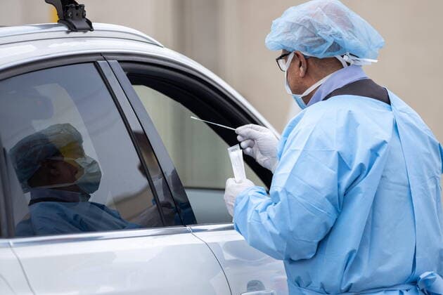 March 21, 2020, San Mateo, California, USA: Dr. JOSE GILBERTO MONTOYA, a viral immunologist and expert in various diseases and how they spread, taking samples for coronavirus testing. San Mateo USA  - ZUMA 20200321_mda_h167_005 Copyright: xChrisxHardyx
