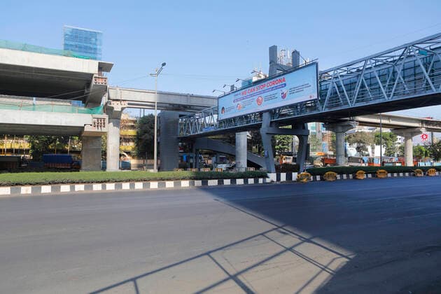 March 22, 2020, Mumbai, INDIA: 22 March 2020 : Mumbai - INDIA.Streets were seen empty & deserted in response to a National wide covid 19 Lock down Call ordered by Indian prime minister Narendra Modi.As Covid 19 Corona cases spike in India Prime Minister Narendra Modi orders 1 day countrywide Lockdown known as Janata Curfew Mumbai INDIA - ZUMAsu5_ 20200322_zap_su5_031 Copyright: xSubhashxSharmax