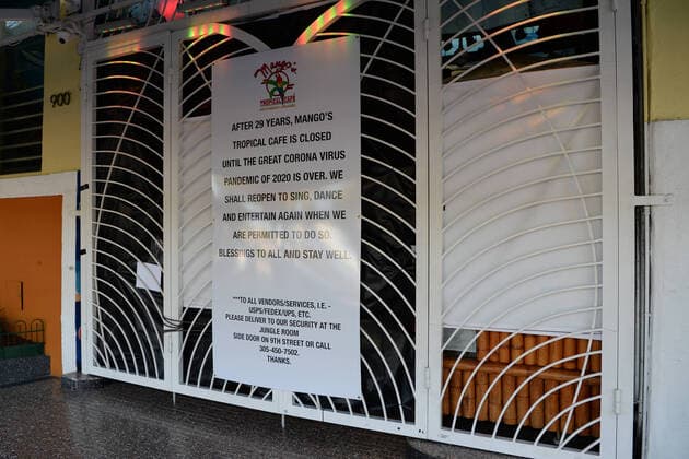 MIAMI BEACH, FL - MARCH 21: A General view of South Beach closes Bars and Restaurants closed due to the Coronavirus COVID-19 pandemic on March 21, 2020 in Miami Beach, Florida. Copyright: xmpi04 MediaPunchx