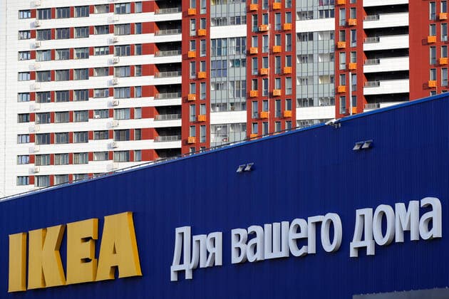 MOSCOW REGION, RUSSIA - MARCH 22, 2020: A view of the IKEA Khimki store outside Moscow; due to the ongoing COVID-19 pandemic, IKEA has decided to temporarily close its outlet stores in a number of European countries, US and Canada. Sergei Bobylev TASS  TS0D30D4