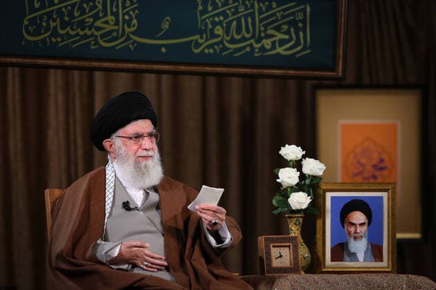 March 22, 2020, Tehran, Iran: In this picture released by the official website of the office of the Iranian supreme leader, Supreme Leader Ayatollah ALI KHAMENEI addresses the nation on a televised speech, in Tehran, Iran, on March 22, 2020. Khamenei rejected any help from the US over coronavirus crisis saying You cannot be trusted . According to the latest report by the Ministry of Health, there are at least 21,638 confirmed cases of coronavirus infections and 1,685 people have died from the virus throughout Iran. All 31 of Iran s provinces have reported cases, with the northeastern province of Semnan reporting the largest number of infections per capita. Tehran Iran - ZUMAi98_ 20200322_zih_i98_013 Copyright: xIranianxSupremexLeader SxOfficex