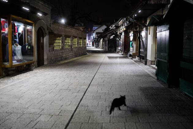 Coronavirus - Curfew in Bosnia and Herzegovina 22.03.2020., Sarajevo, Bosnia and HerHerzegovina - The Bosnian government has declared a mandatory night curfew from 18:00 to 05:00, with residents of age 65 and above permanently banned from leaving their homes. ArminxDurgut PIXSELL