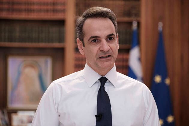 News Bilder des Tages (200322) -- ATHENS, March 22, 2020 -- Greek Prime Minister Kyriakos Mitsotakis delivers a televised speech in Athens, Greece, on March 22, 2020. Kyriakos Mitsotakis announced a nationwide lockdown on Sunday as part of measures to contain the further spread of the novel coronavirus, in an address broadcast live on public broadcaster ERT. ( Pool via Xinhua) GREECE-ATHENS-PM-COVID-19-LOCKDOWN DimitrisxPapamitsos 