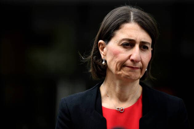 GLADYS BEREJIKLIAN CORONAVIRUS PRESSER, NSW Premier Gladys Berejiklian speaks to the media in Sydney, Monday, March 23, 2020. The state of NSW is shutting down all non-essential services to slow the rapidly spreading coronavirus but schools will stay open for now. ( NO ARCHIVING, EDITORIAL USE ONLY, NO USE IN BOOKS WITHOUT CONSENT SYDNEY NSW AUSTRALIA  Copyright: xJOELxCARRETTx 20200323001458832394