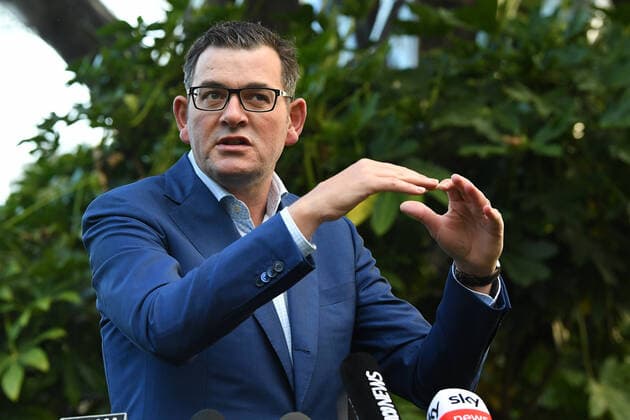 DANIEL ANDREWS PRESSER, Victorian Premier Daniel Andrews addresses the media at the State Parliament of Victoria, Melbourne, Monday, March 23, 2020. Andrews has announced a 500 officer taskforce to enforce coronavirus rules and is bringing forward school holiday s beginning tomorrow. ( NO ARCHIVING, EDITORIAL USE ONLY, NO USE IN BOOKS WITHOUT CONSENT MELBOURNE VIC AUSTRALIA  Copyright: xJAMESxROSSx 20200323001458833923