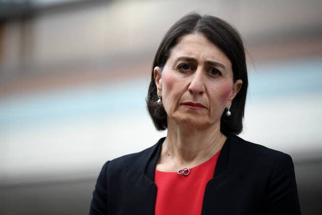 GLADYS BEREJIKLIAN CORONAVIRUS PRESSER, NSW Premier Gladys Berejiklian speaks to the media in Sydney, Monday, March 23, 2020. The state of NSW is shutting down all non-essential services to slow the rapidly spreading coronavirus but schools will stay open for now. ( NO ARCHIVING, EDITORIAL USE ONLY, NO USE IN BOOKS WITHOUT CONSENT SYDNEY NSW AUSTRALIA  Copyright: xJOELxCARRETTx 20200323001458834177