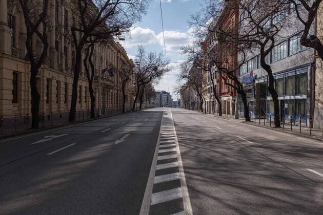 March 22, 2020, Bratislava, Bratislava, Slovakia: Slovakia declared a state of emergency over coronavirus pandemic and ordered all schools and shops (except for groceries, drugstores, pharmacies, petrol stations, banks and post offices) to close. Due COVID-19 crises government recommended people to stay at home and cancel or unnecessary activities. Bratislava Slovakia - ZUMAb136 20200322_zap_b136_001 Copyright: xMichalxBurzax