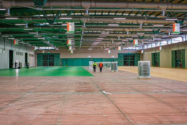 Bergamo Coronavirus - the operating room and the set-up works of the hospital of Campo dell ANA (national alpine association) in the Fair area; Editorial Usage Only  Copyright: xFotox& xa9;SergioxAgazzix xIPAx