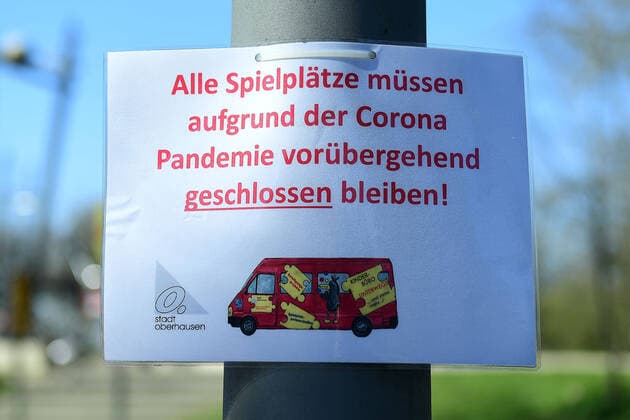 Spielplatzschließungen wegen Coronavirus am 23.03.2020 in Oberhausen Laut Allgemeinverfügung der Stadt Oberhausen sind Spielplätze sowie Bolzplätze seit dem 18.03.2020 geschlossen.