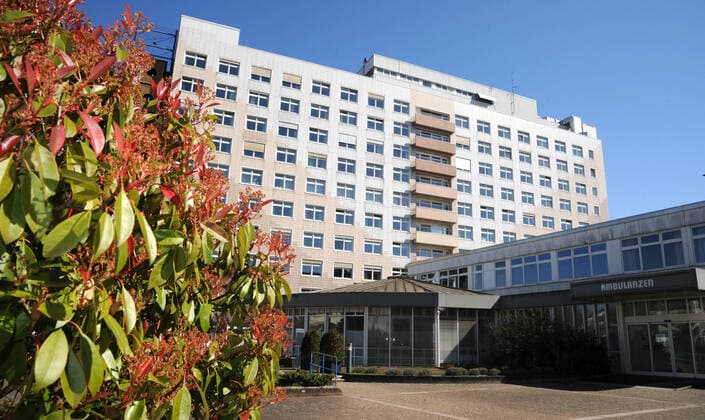 Das Marienhaus Klinikum St. Elisabeth am Montag (23.03.2020) in Saarlouis.