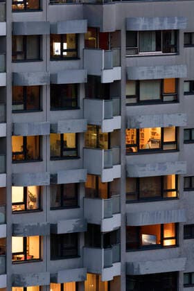 apartment house, people at home due to corona virus (COVID-19), flat Wien, Vienna Wien Austria 22. Donaustadt