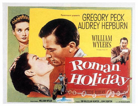 ROMAN HOLIDAY, l-r: Audrey Hepburn, Gregory Peck on poster art, 1953. Courtesy Everett Collection !ACHTUNG AUFNAHMEDATUM GESCHÃ„TZT! PUBLICATIONXNOTxINxCANxCHNxFRAxITAxJPNxNORxPOLxRUSxESPxUKxUSA Copyright: xCourtesyxEverettxCollectionx MMDROHO EC013