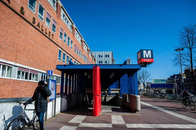 March 23, 2020, Amsterdam, Netherlands: A man is seen coming out of the subway..Since the Coronavirus hit The Netherlands, most of the cities are empty. A couple of weeks ago, Prime Minister Mark Rutte called to work from home as much as possible and also announced the closure of restaurants, sports clubs, sex clubs, saunas, and cafes. Amsterdam is not formally in lockdown, but the streets and squares are empty. Amsterdam Netherlands - ZUMAs197 20200323_zaa_s197_066 Copyright: xAnaxFernandezx