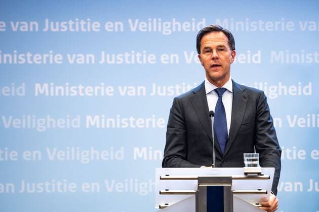 DEN HAAG, 23-03-2020, New measures for the coronavirus in the Netherlands presented during a press conference by Minister President minister Algemene Zaken Mark Rutte, Minister voor Medische Zorg en Sport Martin van Rijn, Viceminister President en Minister van Volksgezondheid, Welzijn en Sport Hugo de Jonge and Minister van Justitie en Veiligheid Ferdinand Grapperhaus. New measures announched for coronavirus  x7573176x Copyright: