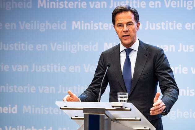 DEN HAAG, 23-03-2020, New measures for the coronavirus in the Netherlands presented during a press conference by Minister President minister Algemene Zaken Mark Rutte, Minister voor Medische Zorg en Sport Martin van Rijn, Viceminister President en Minister van Volksgezondheid, Welzijn en Sport Hugo de Jonge and Minister van Justitie en Veiligheid Ferdinand Grapperhaus. New measures announched for coronavirus  x7573178x Copyright: