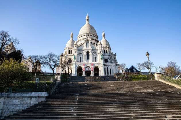 Atmosphere in the streets of Montmartre, after the head of state ordered people to stay home to stop the spread of Covid-19, on monday March 23, 2020, in Paris, France  Copyright: xChristophexMorinx