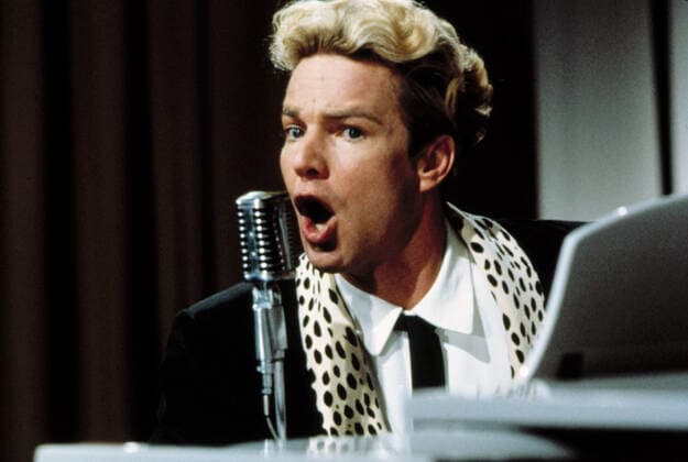 GREAT BALLS OF FIRE, Dennis Quaid, 1989. Orion Pictures Corp Courtesy Everett Collection !ACHTUNG AUFNAHMEDATUM GESCHÃ„TZT! PUBLICATIONXNOTxINxCANxCHNxFRAxITAxJPNxNORxPOLxRUSxESPxUKxUSA Copyright: xOrionxPicturesxCorp CourtesyxEverettxCollectionx MSDGRBA EC013