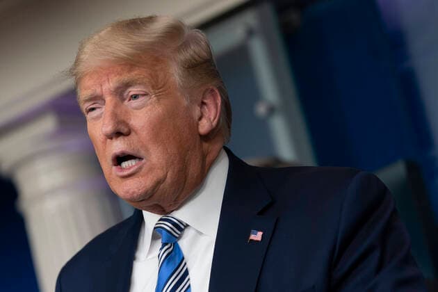 United States President Donald J. Trump makes remarks as he participates in a news briefing by members of the Coronavirus Task Force in the Brady Press Briefing Room at the White House in Washington, DC on Monday, March 23, 2020. Copyright: xChrisxKleponisx
