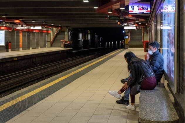 Milan, Coronavirus Covid 19 emergency, subway deserted at rush hour following the new regional provisions that tighten quarantine measures. (Massimo Alberico Fotogramma, Milan - 2020-03-24) p.s. la foto e utilizzabile nel rispetto del contesto in cui e stata scattata, e senza intento diffamatorio del decoro delle persone rappresentate  Copyright: xMassimoxAlbericox xFOTOGRAMMAx
