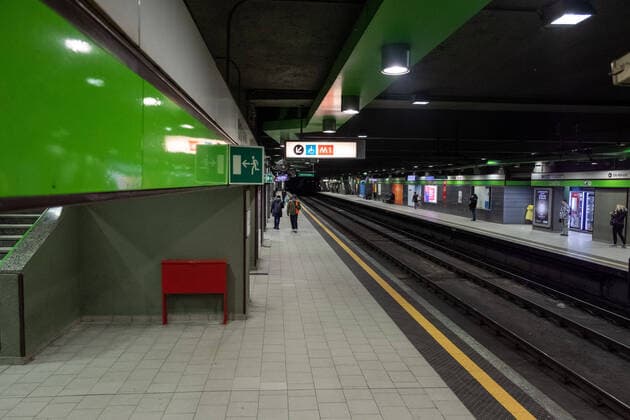 Milan, Coronavirus Covid 19 emergency, subway deserted at rush hour following the new regional provisions that tighten quarantine measures. (Massimo Alberico Fotogramma, Milan - 2020-03-24) p.s. la foto e utilizzabile nel rispetto del contesto in cui e stata scattata, e senza intento diffamatorio del decoro delle persone rappresentate  Copyright: xMassimoxAlbericox xFOTOGRAMMAx