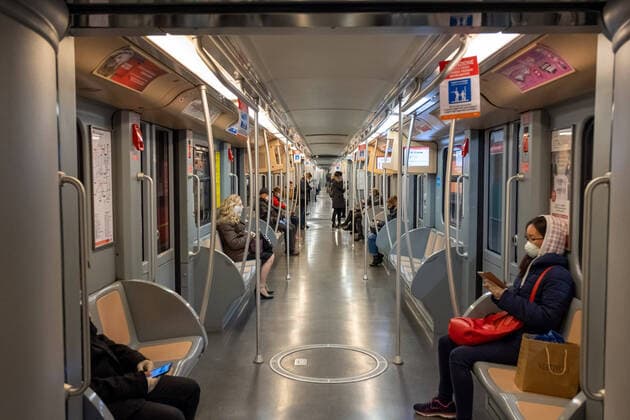 Milan, Coronavirus Covid 19 emergency, subway deserted at rush hour following the new regional provisions that tighten quarantine measures. (Massimo Alberico Fotogramma, Milan - 2020-03-24) p.s. la foto e utilizzabile nel rispetto del contesto in cui e stata scattata, e senza intento diffamatorio del decoro delle persone rappresentate  Copyright: xMassimoxAlbericox xFOTOGRAMMAx