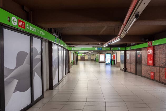 Milan, Coronavirus Covid 19 emergency, subway deserted at rush hour following the new regional provisions that tighten quarantine measures. (Massimo Alberico Fotogramma, Milan - 2020-03-24) p.s. la foto e utilizzabile nel rispetto del contesto in cui e stata scattata, e senza intento diffamatorio del decoro delle persone rappresentate  Copyright: xMassimoxAlbericox xFOTOGRAMMAx