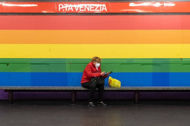 Milan, Coronavirus Covid 19 emergency, subway deserted at rush hour following the new regional provisions that tighten quarantine measures. (Massimo Alberico Fotogramma, Milan - 2020-03-24) p.s. la foto e utilizzabile nel rispetto del contesto in cui e stata scattata, e senza intento diffamatorio del decoro delle persone rappresentate  Copyright: xMassimoxAlbericox xFOTOGRAMMAx
