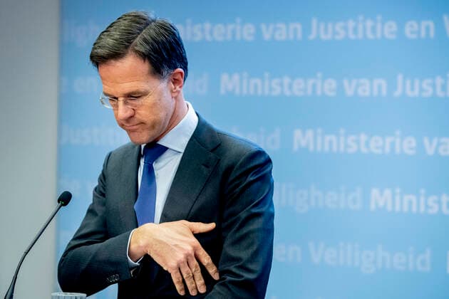 March 23, 2020, The Hague, Netherlands: Prime Minister Mark Rutte speaks at a press conference about COVID-19 outbreak..Netherlands Health Ministry recorded a total of 4,749 infections, 213 death and 2 recovered since the beginning of the outbreak. The Hague Netherlands - ZUMAs197 20200323_zaa_s197_151 Copyright: xRobinxUtrechtx