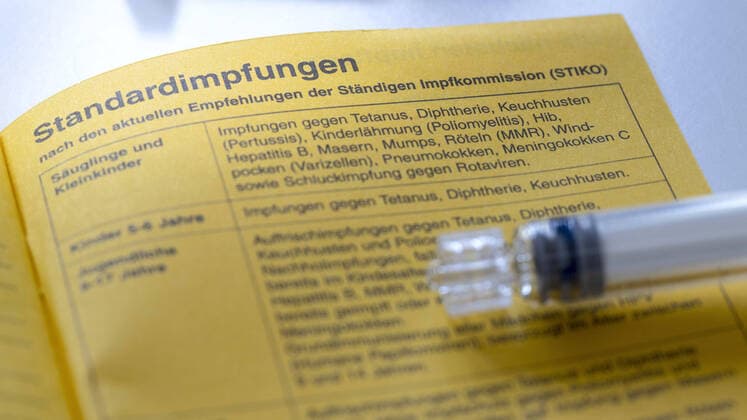 Impfpass mit den Empfehlungen zu Standartimpfungen. Bonn Deutschland