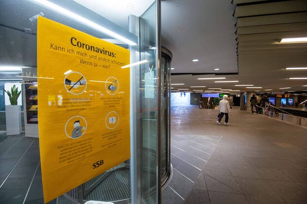 Coronavirus-COVID-19 Öffentlicher Nahverkehr Stuttgart. Die SSB hat ihre Fahrpläne von heute an auf den Sonntagsfahrplan umgestellt. Stuttgart Mitte Baden-Württemberg Deutschland Copyright: xLeif-HendrikxPiechowskix
