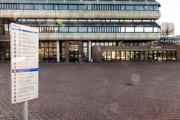 Maßnahmen aufgrund Coronavirus Pandemie, Heinrich-Heine-Universität hat ihren Betrieb eingestellt, Universitäts-Bibliothek
