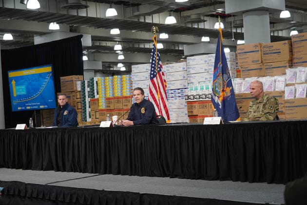 March 24, 2020, New York, New York, USA: NY Governor ANDREW CUOMO press conference at the Javits Center, .NYC .March 24, 2020.Photos by , Photos Inc. New York USA - ZUMAms4_ 20200324_zaf_ms4_009 Copyright: xSoniaxMoskowitzx